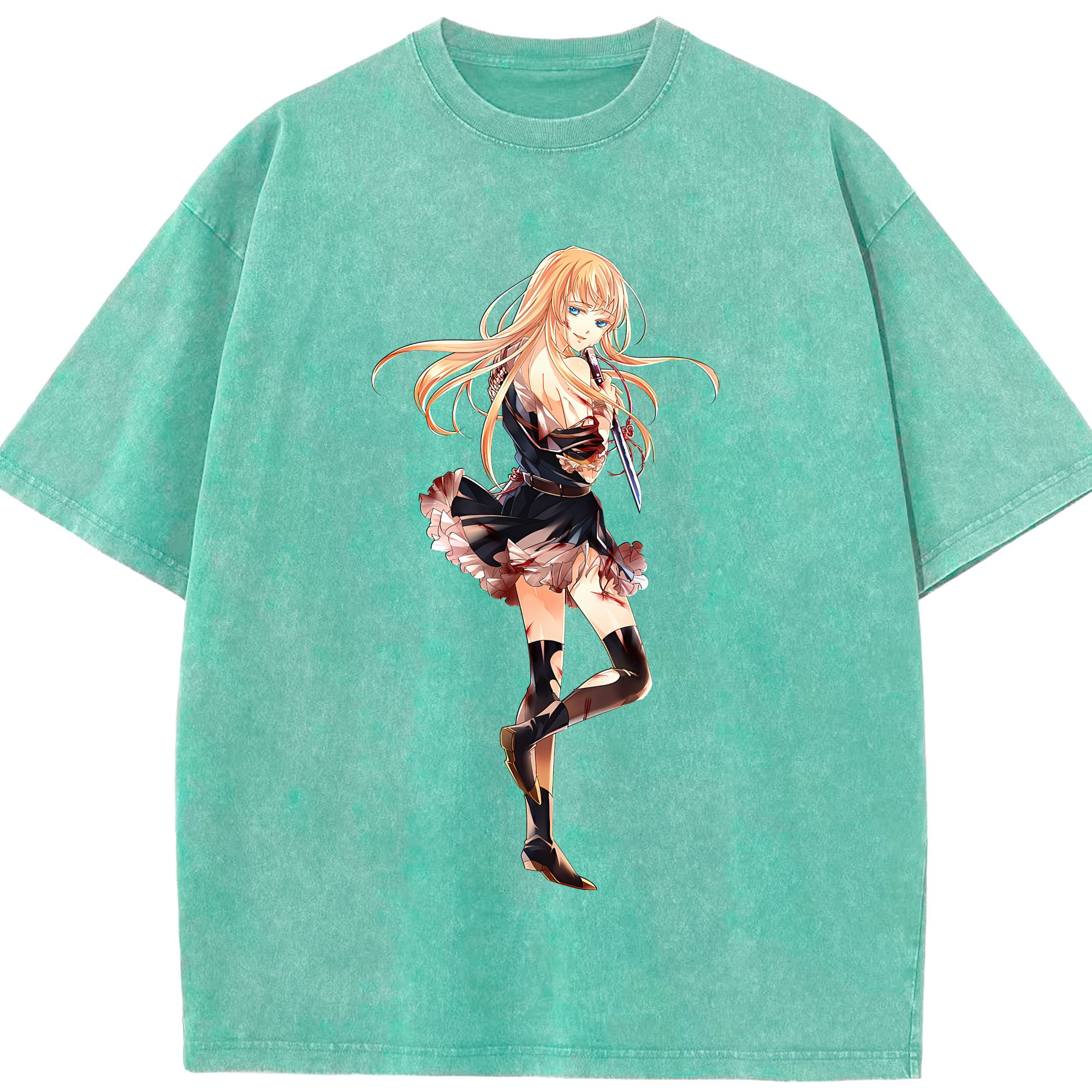 （画像用） 刀剣乱舞 Touken Ranbu 綿100% ヴィンテージ風 半袖Tシャツ（フロントプリント）